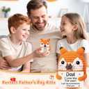 Fathers Day Dad Gifts from Daughter Son Kids, First Fathers Day New Dad Gifts for Daddy Stepdad Bonus Dads, Father Birthday Gift, I Love You Gift for New Daddy, Funny Handmade Crochet Animal Fox