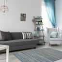 Earth First Blue Jeans (10'x10') Octagon Rug, 21x34"