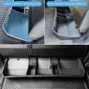 Rear Under Seat Concealed Storage Compartment Compatible with Tesla Cybertruck Accessories, Second Row Underseat Large Capacity Organizer [Interior Accessories], Black