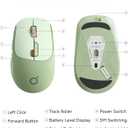 SEUNKWANG EWEADN Q5 Wireless Mouse, BT & 2.4G Computer Mice with Visible Battery Indicator, 1600 DPI, Rechargeable Bluetooth Mouse, 6 Button Portable Silent Computer Mouse for Laptop/PC/Mac - Green