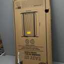Regalo Safety 36 Extra Tall Baby Gate for Doorways & Bottom of Stairs, Pressure Mounted Baby Gate with Door for Babies, Toddlers & Pets, Tested & Safe, American Designed and Owned, Platinum