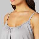32 DEGREES Cool Womens Flowly Relaxed Lounge Built-in Cups Shelf Bra Tank Cami (Gray, M)