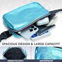 Crossbody Belt Bag for Women  Stylish Fanny Pack, Functional and Fashion Waist Packs for Travel, Festivals, and Everyday Use (One_Size, Blue Laser - 1 Pocket)
