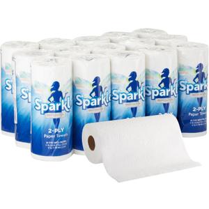Georgia-Pacific Sparkle 2-Ply Perforated Roll Paper Towels by GP PRO (Georgia-Pacific), White, 2717714, 85 Sheets Per Roll, 15 Rolls Per Case