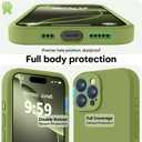 LOVE 3000 Designed for iPhone 16 Pro Max Case, Premium Silicone with [Soft Anti-Scratch Microfiber Lining] Shockproof Protective Phone Case for Men Women Girls 6.9", Cedar Green