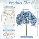 Hydrangea Flower in Mason Jars, 10 Set Flower Table Centerpieces Bulk Glass Flowers Vases Decor for Home Party Wedding Bridal Shower Graduation Boho Decorative(Dusty Blue)