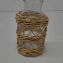 Flower Vases with Wicker Cover Woven Glass Vase Decorative Flower Bottle for Dining Room/Bedroom/Bathroom/Mantel (Willow)
