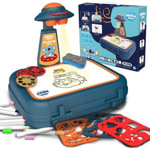 Drawing Kit 4-6, Drawing Projector for Kids, Art Sketch Projector Drawing and Tracing Include 64 Projection Image, Color Pen, Drawing Stencil, Kids Learn How to Draw Toys Set for Boys Girl Ages 3-5