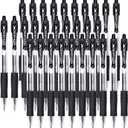 Aen Art Gel Pens Black 0.7mm Fine Point 30 Pack Retractable Gel Ink Pens with Rubber Grip, Quick Dry for Office School Supplies