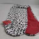 Halloween Costume Women 2025- Dalmatian Shawl, Red Gloves, Necklace and Wig Cap Accessories for Adult (Short Wig)