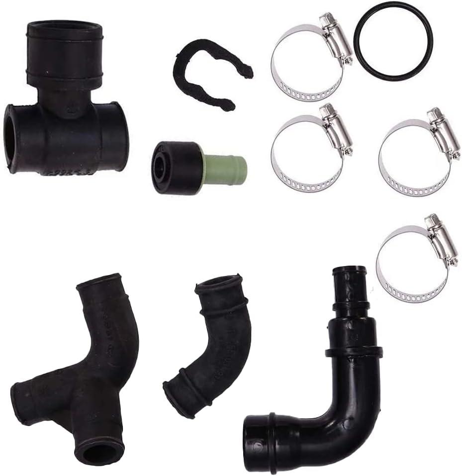 Engine Crankcase Breather Tube Vent Hose Crank Case Valve Set For VW Passat Audi A4 Quattro 1.8L