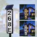 Address Numbers for House,Solar House Numbers for Outside,Address Signs for Houses,Solar Address Sign for Yard,House Numbers for Outside Light Up,Waterproof,Illuminated LED
