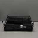 Dish Drying Rack - Expandable Rack, Large Capacity Dish Drainer for Kitchen Counter, Rust-Proof with Utensil Holder, Black