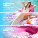 SLOOSH Inflatable Pool Floats Lounger with Canopy for Adult - Pool Lounge Float with Cup Holder & Backrest, Footrest for Pool Party, Swimming, Lake, Beach, Travel