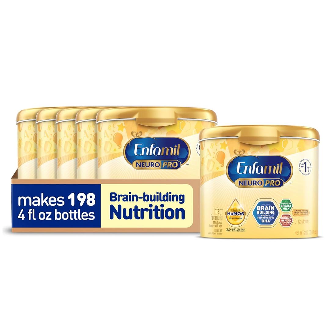 Enfamil NeuroPro Baby Formula Brain Building Duo DHA & MFGM, 20.7 Oz , 6 CT, Best By: NOV/01/2026