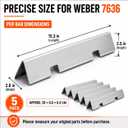 Uniflasy 7736 Flavorizer Bars for Weber Spirit 300 & Spirit II 300 Series E310 E320 E330 S310 S320 S330 15.3 Inch Stainless Steel Heat Plates 5 Pack Replaces for Weber 7636 67046