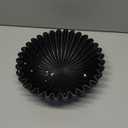 Large Modern Decorative Ruffle Bowl for Home Decor Fruit Bowl Organic Catch All Key Kitchen Entryway Shelf Coffee Table,Black