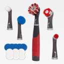 Rubbermaid Reveal Power Scrubber 18-Piece Kit, Cordless Electric Battery Powered Scrub Brush, Water Resistant, for Home/Kitchen/Bathroom/Grout/Tile/Shower/Tub