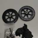 2Pcs 6 Inch Replacement Wheelchair Wheels for Walkers - Environmentally Friendly Rubber Material, Wear-Resistant PU Tires, Anti-Slip, and Durable ABS Wheel Hub (6IN Narrow 2Pcs)