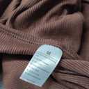 Relety Women's Bodycon Maxi Dresses Ribbed Long Sleeve Lounge Long Dress Square Neck Formal Casual Dresses for Women (Medium, Coffee)
