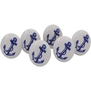 THDC Nautical Drawer Pulls, Drawer Knob, Cabinet Knob, Kitchen Cabinet Pull, Door Knob, Door Pulls (Set of 6) (Anchor with Rope)