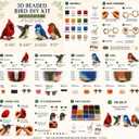 Kanroadi 3D Beaded Animal Kit,Beaded Animal Kit,Cute Animal Beading Craft Set,Handmade Bead Art Mosaic Kit,Stress Relief Creative DIY Decoration Gifts for Beginner (Birds)
