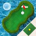 Floating Golf Green for Pool Large Size 47" x 24" Floating Putting Green for Pool Designed for Golfers to Compete and Improve Their Skills in The Pool or Outdoors