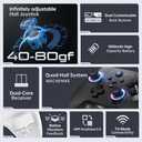 Machenike G3V2 Bluetooth Controller for Pc/Switch/Ios/Android, Hall Effect Joysticks, RGB Lighting Gaming Controller,2 Programmable Buttons,1000mah Battery With Charging Station, Pink (Pink PE UG)