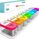 Daviky Extra Large Weekly Pill Organizer 2 Times a Day, XXL AM PM Pill Organizer 7 Day, Big Pill Case with Large Compartments, Daily Medicine Box to Hold Vitamin, Supplement and Medication
