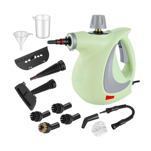 Handheld Pressurized Steam Cleaner with 12 pcs Accessories, Portable Steamer for Cleaning, Steam Cleaner for Home Use, Steamer for Cleaning Car, Furniture, Floor, Upholstery, Grout and Tile, Green
