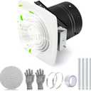 505 Bathroom Exhaust Fan, 8 Inch Fan with 200 CFM, White Vertical Discharge Ceiling Ventilation Fan, Bathroom Vent and Kitchen Exhaust Fan, Attic and Garage Ceiling Fan, Household Ventilation Fans