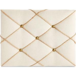 Farmlyn Creek Rectangular Fabric Bulletin Board - Picture Board for Photos - Farmhouse Style & Office Wall Decor - 16 x 12 in, Beige