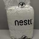 Nestl 7 Piece King Comforter Set  Off White Reversible Bed in a Bag  Complete King Size Bedding Set with Sheets, Pillowcases and Shams