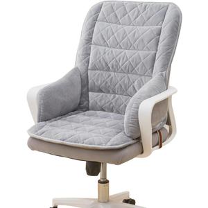 Desk Chair Cushion, Seat Cushion for Office Chair, Dorm Desk Chair and Rocking Chair, Soft Velvet Non-Slip Seat Pad with Back for Kitchen Dining Chair (Grey)