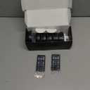 LED Puck Lights with Remote Control, Battery Operated Wireless Closet Light, Under Cabinet Lighting Stick on Tap Push Lights, Color Changing Under Counter Light for Kitchen, 6 Pack - Black