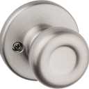 Kwikset Tylo Dummy Door Knob, Single Sided Handle for Closets, French Double Doors, and Pantry, Satin Nickel Non-Turning Interior Push/Pull Door Knob, with Microban Protection (1 Pack)