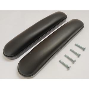 Universal Desk Arm Pad,Universal Desk Length (10-1/4") Wheelchair and Transport Chair Arm Pads w/Hardware, Replacement Vinyl Arm Pad Parts, Compatible with All Brands,(1 Pair, Black)