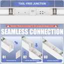 4FT LED Linear Lights 50/45/40/35/30W Up and Down Light, 3000/4000/5000K 4Pack Commercial Shop Lighting for Office Garage Basement Shop Dining Room bar, Dimmable 4 Architectural Fixture-Whtie, 4ft4 Pack
