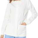 Amazon Essentials Women's Scrub Snap Jacket, White, XX-Large
