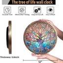 WANGIRO Tree of Life Wall Clock 12inch Silent Movement Non-Ticking Clock Precise Timekeeping Wall Clock Suitable for Living Rooms Bedrooms Offices Ideal for Home Decor Gifts Antique Copper