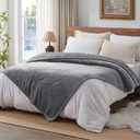 Westinghouse Heated Electric Twin Blanket - Soft Flannel Heating Blanket with 10 Heating Settings & 1-12 Hours Auto-Off Timer, Overheat Protection, Machine Washable (62"x84", Light Grey)