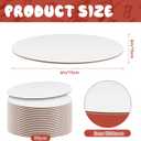 30 Pack 6 Inch Round Cake Boards, Disposable Corrugated White Cake Cardboard Food-graded Plate Tray Circles Base for Dessert DIY Crafts Display