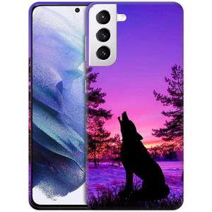 SM Cases Compatible with Samsung Galaxy S21 Plus 5G Case - Wolf 3D Printed Design Phone Back Hard Plastic Cover Case for Samsung Galaxy S21 Plus.