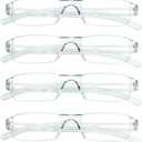 LifeArt 2/4 Pairs Reading Glasses, Blue Light Blocking Glasses, Computer Glasses for Men and Women, Rectangle Eyewear Frame