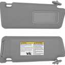NHILES Left Driver & Right Passenger Side Sun Visors Compatible with Toyota Tacoma 2005-2015 Without Light #74320-04181-B1 74320-04180-B1 74320-04181-B1 74320-04180-B0 Grey