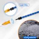 100 Pack 1ml/cc Lab Syringes with 27Ga 1/2 Inch(13mm) Needle, Disposable Individually Wrapped for Scientific Labs, Feeding Small Animals, Dispensing, Applicator, Watering