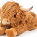 SuzziPals Heatable & Coolable Highland Cow Stuffed Animal, Microwavable Stuffed Animals Heating Pad for Period DIscomfort, Cuddly Cattle Stuffed Animal for Warmth & Comfort, Highland Cow Gifts for kid
