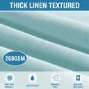 H.VERSAILTEX Linen Textured Table Cloths 54 x 54 Inch Premium Solid Tablecloth Spill-Proof Waterproof Table Cover for Dining Buffet Feature Extra Soft and Thick Fabric Wrinkle Free, Aqua
