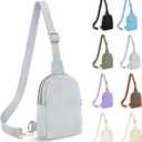 Fashion Belt Bag Waist Pack Sling Waist Bag Sling Chest Waist Pack with Ajustable Strap Small Fashion Sling Pack Causal Travel Light Grey