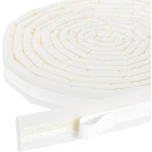uxcell Weather Stripping Door Seal, 20 ft Self-Adhesive PU Foam Weather Strip Wedge Window Sealer Tape for Winter Soundproofing Frame Winter Insulation Tape Door Gap Filler, White
